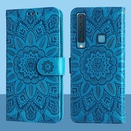 Magnetic Leather Wallet Flip Case For Samsung Galaxy A9 2018 A920F A920 SM-A920F A 9 A92018 Embossed