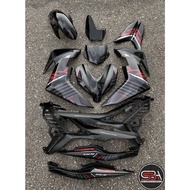 Y16 COVERSET Y16ZR STANDARD MATELIC BLACK DESIGN 2015 BATMAN Y16-ST-4 ORIGINAL VELOZI YAMAHA SIAP TA