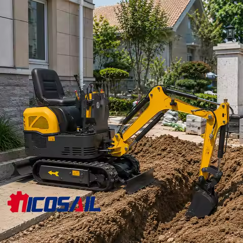 0.8Ton Hydraulic Mini Excavator CE Euro 5 Emission Customizable Attachments For Confined Narrow Spac
