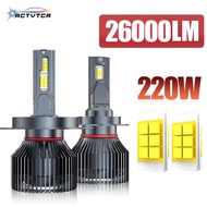 ACTVTCA  220W Car LED Headlight H7 LED H4 H1 H8 H11 H13 HB3 HB4 9005 9006 9007 9008 9012 6000K Auto 