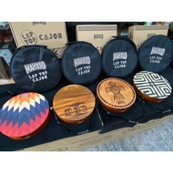 < Magic Musical Instruments > Mahalo Lap Top Cajon Round Wooden Box Drum Travel Built-In Sound Line 