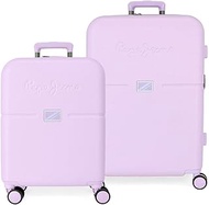 Accent Purple Suitcase Set 55/70 cm Rigid ABS Integrated TSA Lock 116L 7.54 kg 4 Double Wheels Hand 