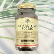 แอล-คาร์นิทีน เสริมพลังงานและการเผาผลาญ (Solgar®) L-Carnitine 500 mg 60 Tablets