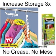 Wonder Hanger Triples Closet Space Cupboard Organizer Save & Maximises Wardrobe Space 8 pieces