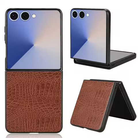 For Samsung Galaxy Z Flip 7 Cover Luxury Crocodile Skin-friendly ShockProof Case for Galaxy Z Flip 7