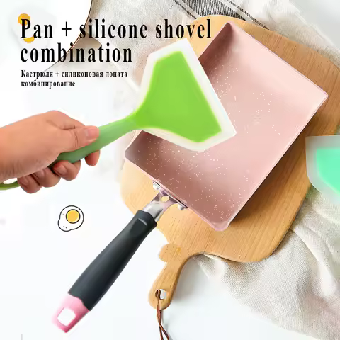 13x18CM Frying Pan Tamagoyaki Omelette Black Non-stick Pan Fry Egg Pan Pancake Kitchen Pot Only Use 