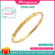 ZHULIAN Gelang Tangan Bercorak BG5004 Fashion Jewelry Bangle Emas Saduran Original Zhulian