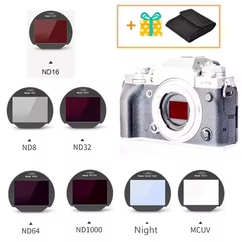 Clip-in CMOS Protector UV ND8 ND16 ND32 ND64 ND1000 Night Neutral Density Filter for Fujifilm XT5 XT