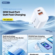 Cóc Sạc Nhanh Gan 30W Remax U187 CN 2 cổng và Cóc Sạc Nhanh 20W Kim Cương C27. LMS
