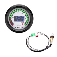yunhaoSK-Car Digital Display Air Fuel Ratio Gauge 52mm AFR Meter 2IN1 Voltmeter 12V Narrowband O2 Ox