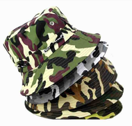 Topi Army CAmuflase Hat Topi Bucket Hats Fisherman Cap Topi Tompi TOpi Loreng-loreng