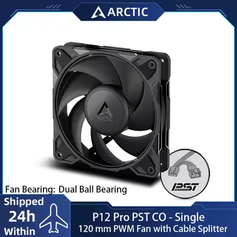 ARCTIC P12 pro PST CO 120mm Case Fan Dual Ball Bearing PWM Sharing Technology (PST) for Continuous O