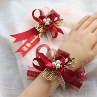 Bridal Mori Series Fresh Bracelet Wrist Flower Bridesmaid Sister Hand Flower Wedding Wedding Corsage