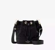 Kate Spade Flower Quilted Fabric Bucket Bag
