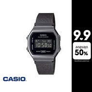 CASIO นาฬิกาข้อมือ CASIO รุ่น A168WEMB-1BDF วัสดุสเตนเลสสตีล สีดำ