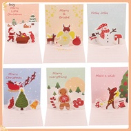 Christmas Greeting Card Prime Xmas Cards 3D Gift for Kids Blanks -up Blessing Child huyisheng