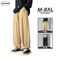M-8XL Plus Size Cargo Pants Men Vintage Baggy Cargo Long Pants Casual Loose Khaki Pants Big Size