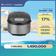 Nồi cơm điện tử Cuckoo 1.08L CR-0680F đa dạng chức năng nấu thiết kế sang trọng - Bảo hành 2 năm - H