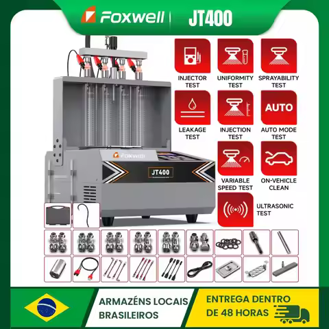 Fuel Injector Cleaner Machine 4-Cylinders Heated Ultrasonic Injector Cleaner GDI/EFI/FSI Fuel Inject