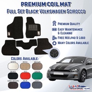 VW Scirocco Premium Customized Single Color Coil Car Mats (5pcs) | Car Floor Mats / Carpet Carmat