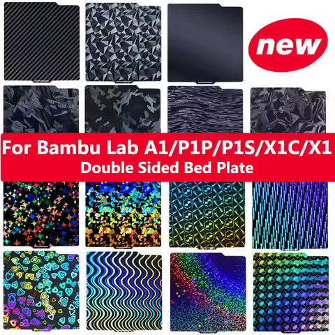 For Bambulab Build Plate 257 Smooth PEI Textured PEI PEO For Bambulab A1 Bambulab P1s X1c Plate Doub