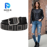 DOOUR Punk Rivet Belts, Heavy Metal Y2K Waist Belt, Retro Trendy Design All-match Jeans Belt For Wom