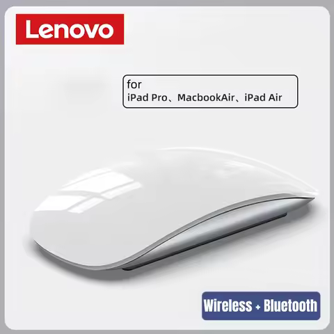 Lenovo Wireless Bluetooth Magic Computer Mouse Rechargeable Touch Slim Ergonomic Dual-Mode Silent PC