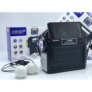 ♞NS-209SL Portable Bluetooth Radio Speaker FM/AM Rechargeable Solar Radio With Free TWO BULBS