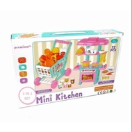 Mini kitchen Complete set + trolley Kids Educational Toys
