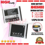 Baterai Battery HighQuality Samsung SEIN Corby B3210 Z170 C3050 F619 M618 J608 B3310 J600 AB483640BU