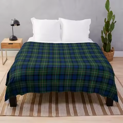 Clan MacLaren Tartan Throw Blanket Sleeping Bag Heavy Quilt Decorative Throw Blankets