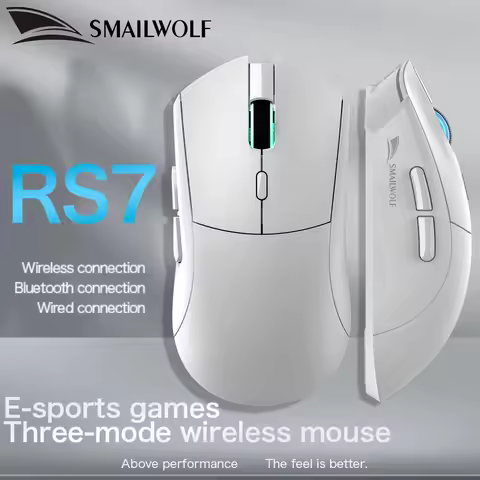 SMAILWOLF RS7 Bluetooth wireless gaming mouse PAW3311 macro driver laptop desktop computer office ga