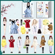 smiles|  High-quality Magnetic Dress Up Set Dress Up Doll Toy Princess Dress Up Paper Doll Toy Set F