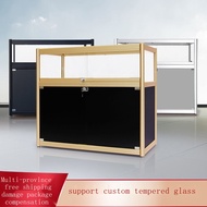 ☃❁☊Kaihui Jewelry Counter Jewelry Glass Showcase Display Cabinet Jewelry Counter Mobile Phone Cabine