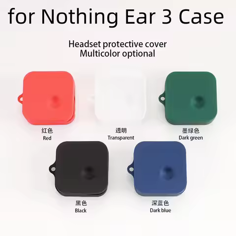 New For Nothing Ear 3 Accessories Protector with Carabiner Wireless Earbuds Silicone Transparent Cov