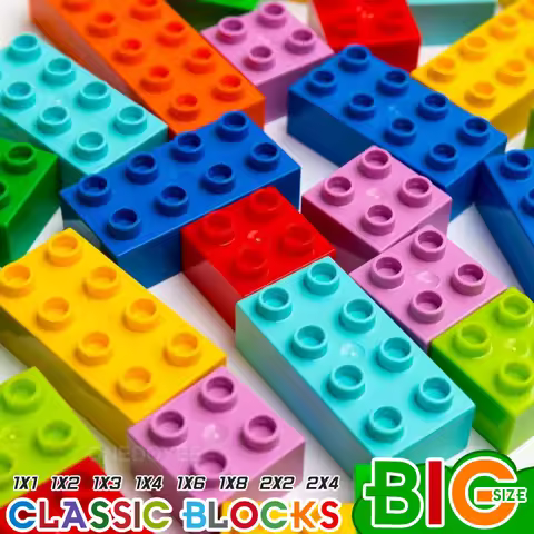 NEW Big Building Blocks For Toddlers Baby Large Classic Building Bricks Set Toys Kids Christmas Gift