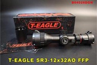 【翔準AOG】T-Eagle SR 3-12x32 AO 發光 FFP 1/4狙擊鏡 B04026DGN 步槍瞄準鏡 快