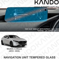 Mazda 3 MZD Connect Tempered Glass Protector Mazda 3 Tempered Glass Protector Mazda 3 Head Unit Scre