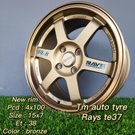 Rays Te37 Bronze NEW SPORT RIM 🔥🔥15x7 Et38 4x100 Johor  Baru