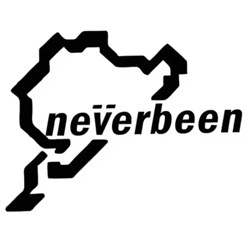 SZWL Neverbeen Car Sticker Creative Decal Vinyl for JDM Euro Nurburgring Funny Waterproof Sticker De