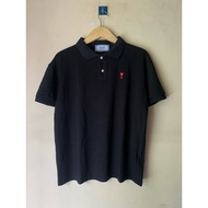 Ami Paris Black Polo Shirt