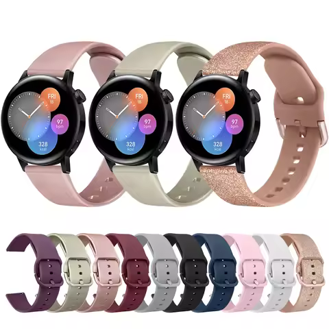 20mm 22mm Silicone Strap For Huawei Watch GT 3 42mm 46mm/GT Runner/GT 2 Pro/GT 3 Pro Bracelet for Hu
