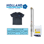 Holland Pump Submersible TYPE 3SDM 2/5 0.16 HP + Kabel 20 Meter Pompa Air Sumur Dalam