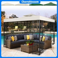 Garden Gazebo Top Cover 3x3M Canopy Replacement Pavilion Roof 1/2 Tier  for Outdoor Camping Garden S