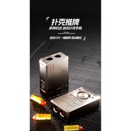 EDC Metal Mini Playing Card Push Toy Gun Pistol Launcher Decompression Throwing Toy