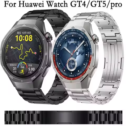 20mm 22mm Titanium Strap for Huawei Watch GT5 Pro 46mmBusiness classic replacement bracelet wristban