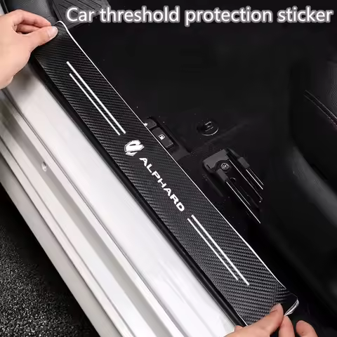 toyota alphard vellfire Accessories Carbon Fiber Car Sticker Auto Door Trunk Protective Strip Anti S
