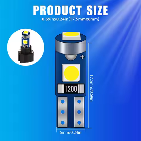 [CR]20Pcs 12V Canbus T5 58 74 286 W1.2W 3030 LED 3SMD Wedge LED Light Car Dashboard Instrument Panel