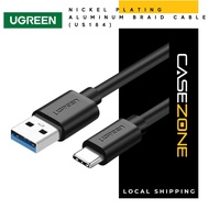 UGREEN US184 USB 3.0 A MALE TO TYPE C USB C MALE CABLE NICKEL PLATING 3A MAX CABLE TYPE C