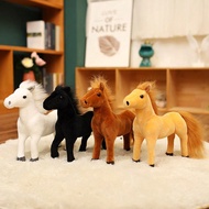 30cm Simulation Horse Doll Plush Toys 30cm/11.8in, Ferghana Horse Huckle Horse Dapple Horse Lusama H